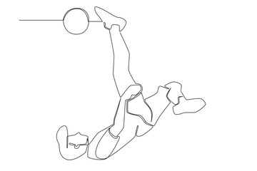 football one line concept. simple line illustration for qatar world cup 2022.