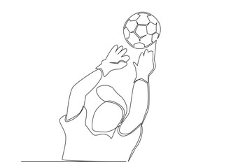 football one line concept. simple line illustration for qatar world cup 2022.