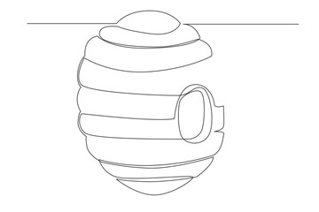 a simple line illustration of honey bee. one line honey bee  