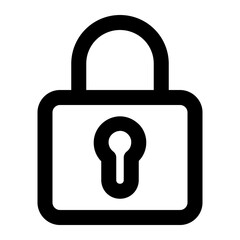 Icon Lock With Style Outline