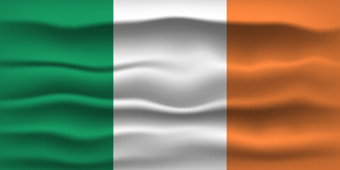 Vector illustration national flag of Ireland. Simply vector illustration eps10.