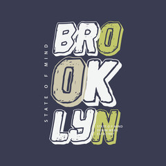 BROOKLYN illustration typography. perfect for t shirt design