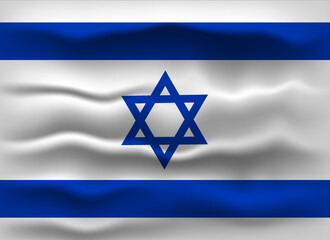 Vector illustration national flag of Israel. Simply vector illustration eps10.