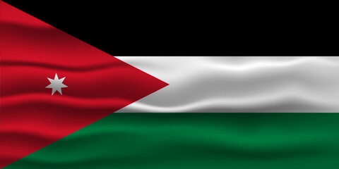 Vector illustration national flag of Jordan. Simply vector illustration eps10.