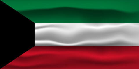 Vector illustration national flag of Kuwait. Simply vector illustration eps10.