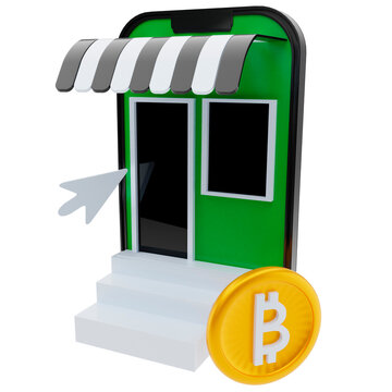 Bitcoin Market 3D Icon