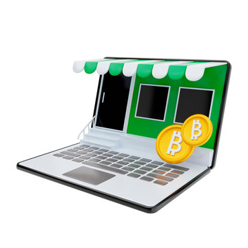 Online Crypto Market 3D Icon