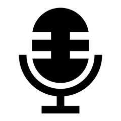 Icon Microphone With Style Glyph
