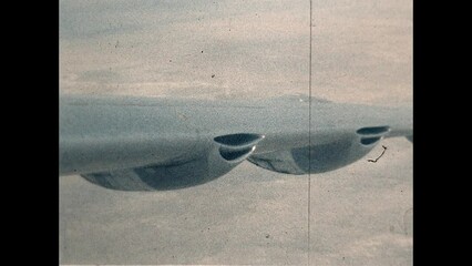 B36J Propulsion 1959 - Close up on the unique engine exhaust of the B36J varient of the Peacemaker