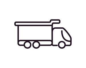 flat bold cargo truck icon