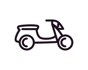 flat bold motorbike icon