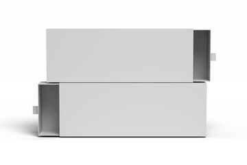 Transparent PNG illustration mockup template with two long boxes for wine