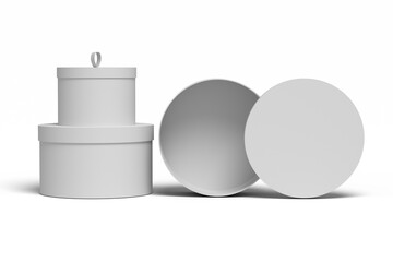Transparent PNG illustration with round boxes with blank surfaces