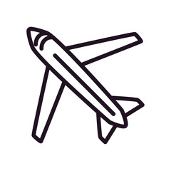 flat bold airplane icon