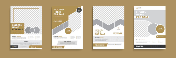 Real Estate  Flyer Design bundle, property sale flyer design, flyer design for rent.