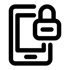 Icon Mobile Password With Style Outline