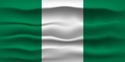Vector illustration national flag of Nigeria. Simply vector illustration eps10. 