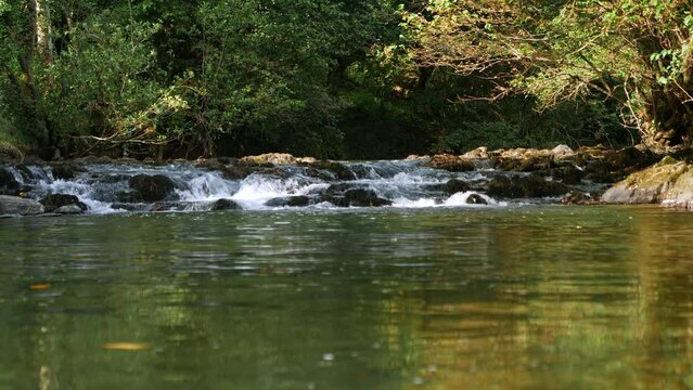 Outflow flowing Lusatian Neisse river Czech Republic