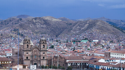 Cusco, Peru Cityscape historical main square plaza, city centre