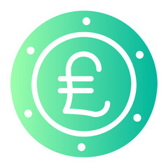 pound sterling gradient icon