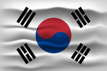 Vector illustration national flag of South Korea. Simply vector illustration eps10.