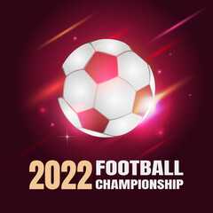 Football world cup background for banner, soccer championship 2022.
