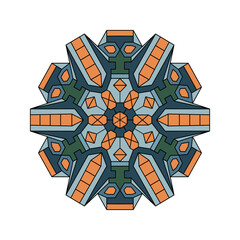 Mandala. Abstract illustration. Ornament for decor, cards etc. Coloring book