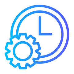 work time gradient icon