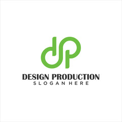 DP logo design. Vector illustration.
