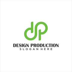 DP logo design. Vector illustration.