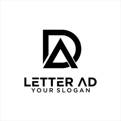 Letter DA logo icon design template elements