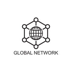 global network icon , technology icon