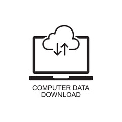 computer data download icon , network icon