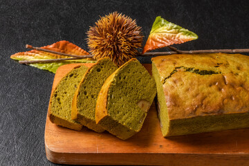 抹茶ケーキ　apanese style cake using matcha 