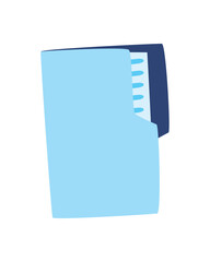 flat blue folder