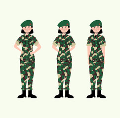 Woman army soldier