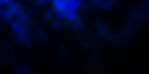 Dark BLUE vector background with spots.