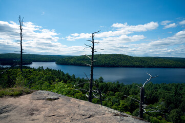 A Point Of View From Above A Natural Fresh Water Lake. 
