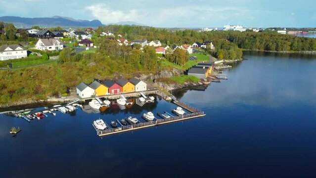 Norwegian marina in Ulsteinvik
