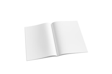 Blank Magazine page concept with transparent background PNG format