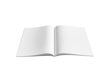 blank magazine spread on transparent background PNG format