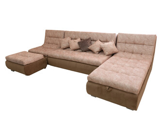 isolated beige sofa, beige sofa furniture for living room, furniture png 