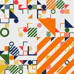 Obraz premium abstract geometric figures, bauhaus background