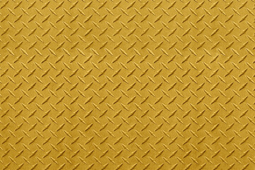Abstract Yellow Metal Diamond Plate Background