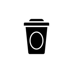 coffee cup, black, icon, vector, template, flat, symbol