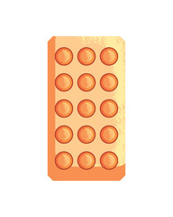 flat yellow pill pack