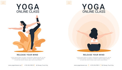 yoga class poster template design. template poster template