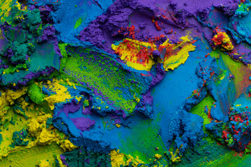 Art with texture and shadow, explosion of colors. Abstract art.