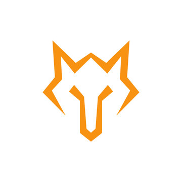 a very elegant fox illustration logo