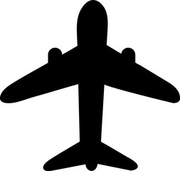 Plane icon vector, solid illustration, pictogram isolated on white.eps